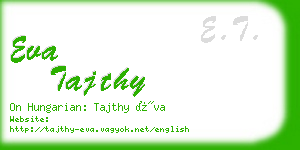 eva tajthy business card